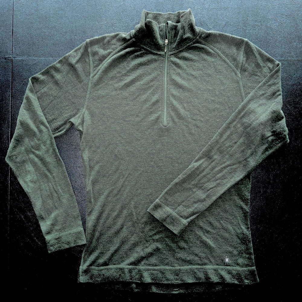 men's SMARTWOOL zip neck turtleneck